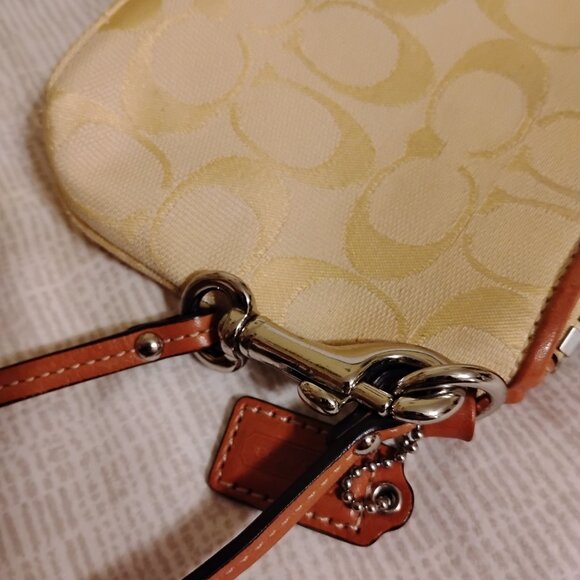 Coach Signature Canvas Wristlet/Clutch with Wrist Strap - Picture 5 of 7